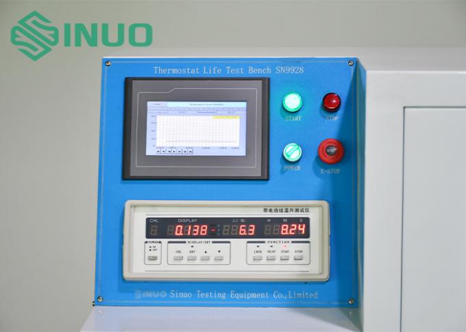 Συσκευή πεδίων δοκιμών ζωής θερμοστατών IEC 60598-1 για τον έλεγχο PLC μέτρου θερμοκρασίας 1
