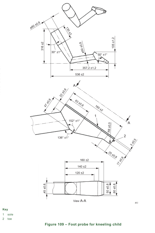 IEC 60335-2-107 Έλεγχος ποδιών για ηλεκτρικές μηχανές κούρεψης γρασίδι με ρομποτική μπαταρία 2