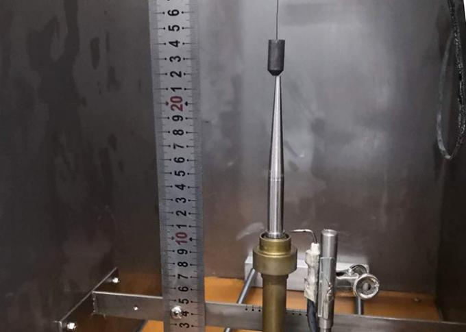 Iec60332-1-2 ενιαία μονωμένη αίθουσα δοκιμής ανοξείδωτου φλογών 45° καλωδίων ή καλωδίων 1kW κάθετη 2