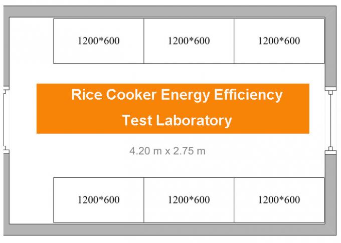 Ηλεκτρικό εργαστήριο 2 ενεργειακής αποδοτικότητας κουζινών ρυζιού πεδία δοκιμών 6 μαύρες γωνίες 1
