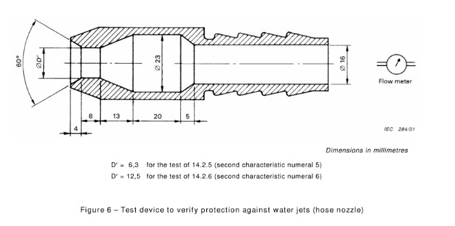 IPX1~IPX6 περιεκτικός εξοπλισμός δοκιμής εισόδου νερού, IEC 60529 αιθουσών ανοξείδωτου 1