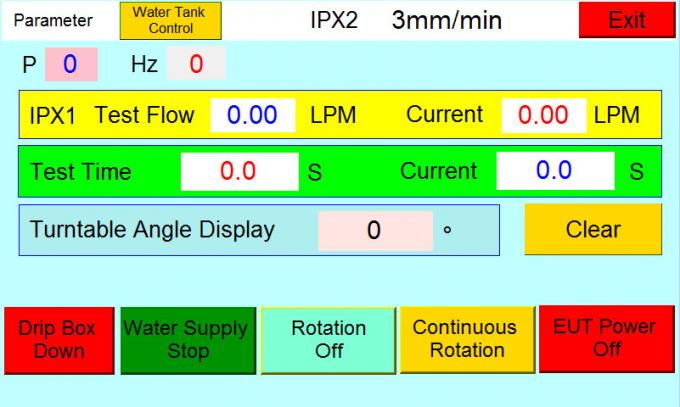 IEC 60529 ευφυής είσοδος 200mm νερού κάθετος εξοπλισμός δοκιμής σταλαγματιάς βροχής IPX1 IPX2 1