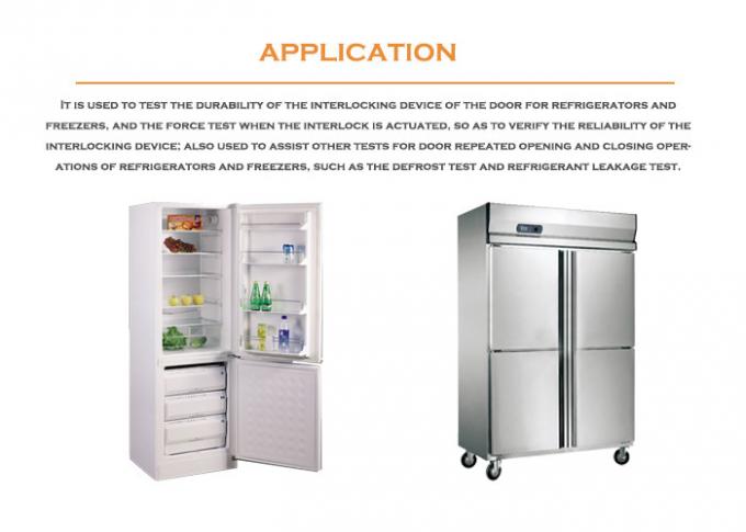Iec60335-2-24 ανοικτή μηχανή δοκιμής αντοχής και τραβήγματος πορτών ψυκτήρων ψυγείων ενιαίων σταθμών 0